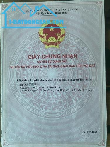 ĐẤT CHÍNH CHỦ - GIÁ TỐT - Vị Trí Đẹp Tại Xã Đinh Trang Hòa, Huyện Di Linh, Lâm Đồng - 3