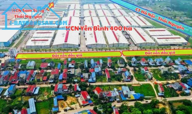 đất đấu giá hống tiến nằm giữa 3 KCN điềm thụy, yên bình, sông công siêu phẩm - 1