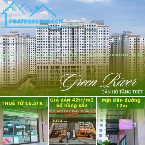 THUÊ 16.5 TRIỆU- BÁN 5,7 TỶ, CĂN HỘ TRỆT GREEN RIVER Q8 - 151-183m2, VAY ĐƯỢC 80%