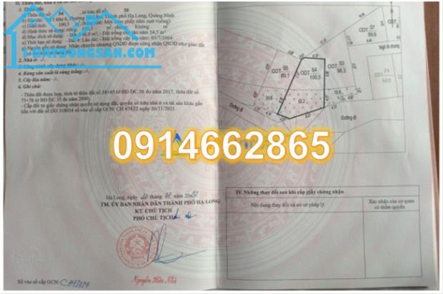 ⭐Chính chủ bán gấp lô đất phường Hà Lầm, TP.Hạ Long, Quảng Ninh, 950tr; 0914662865