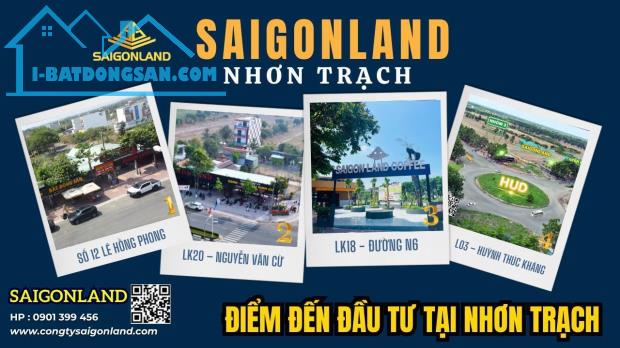 Saigonland Cần bán nhanh nền Nhà Vườn  sổ sẵn dự án Hud Nhơn Trạch Đồng Nai diện tích - 1