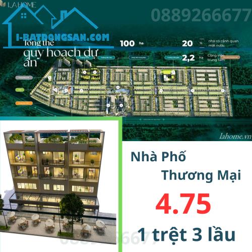 Bán nhà phố Bến Lức, 1 trệt 2 lầu, chiết khấu cao lên tới 16 chỉ vàng - 1