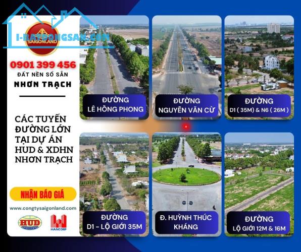 Saigonland cần bán 20 nền đất dự án Hud & XDHN Nhơn Trạch Đồng Nai giá tốt - 2