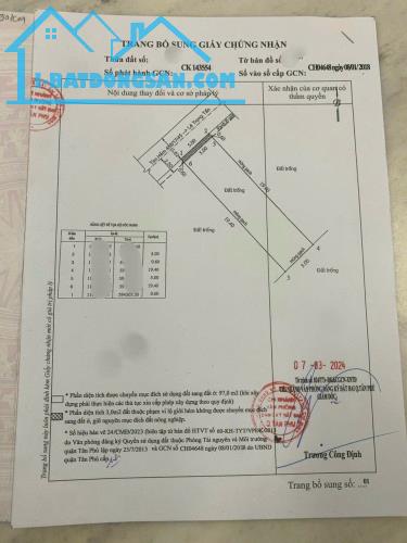 Bán đất hẻm 4M Lê Trọng Tấn quận Tân Phú DTCN 100m2-  5 x20 chỉ 5,2 tỷ Tl - 1