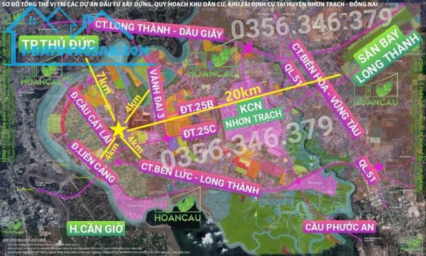 2400 đất thổ 2 mặt tiền đường chính tại Nhơn Trạch, cách SG 7km - 2