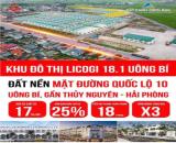 Đất nền licogi 18.1 thành phố uông Bí sổ đỏ từng lô