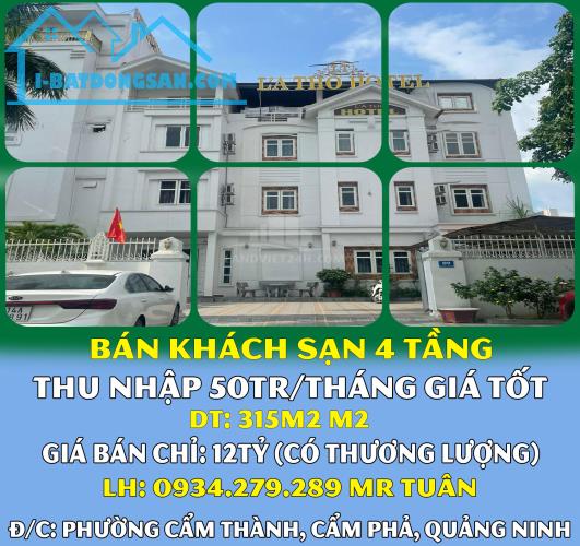 BÁN KHÁCH SẠN 4 TẦNG THU NHẬP 50TR/THÁNG GIÁ TỐT NHẤT KHU VỰC CẨM PHẢ-QUẢNG NINH