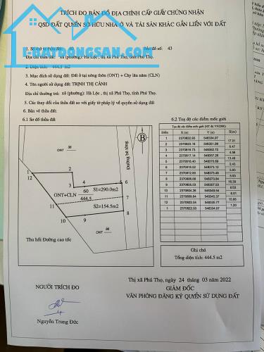 Cần tiền bán lô đất chính chủ tại thị xã Phú Thọ rất gần cổng sau kcn Phú Hà - 5