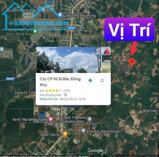 Đất TP Đồng xoài. Gần KCN Đồng Xoài 3 và Bắc Đồng Phú. 5x44m=220m2, 285 triệu - 1