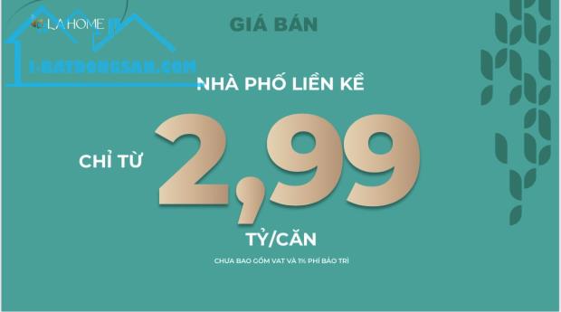 NHÀ PHỐ LIỀN KỀ, LA HOME LONG AN, 1 TRỆT 2 LẦU, ĐƯỜNG 60M, GIÁ 2,9 TỶ - 1