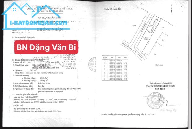 Bán nhà căn góc mặt tiền kinh doanh đường Đặng Văn Bi TP Thủ Đức (1200m2) 200 tỷ - 1