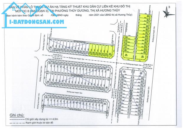 Bán đất 144m2, KQH CIC8, phường Thủy Dương, Hương Thuỷ, cạnh siêu thị Aeon Mall - 4