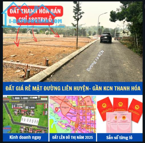 Bán Gấp Ngay Lô Đất Sẵn Sổ Mặt Đường Liên Huyện - Cạnh KCN 140ha sẵn công nhân