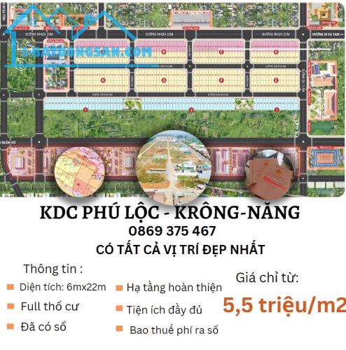 Cần bán lô đất nền ngay ủy ban xã Phú Lộc _ Krông Năng,132m2: thổ cư 100%, - 3