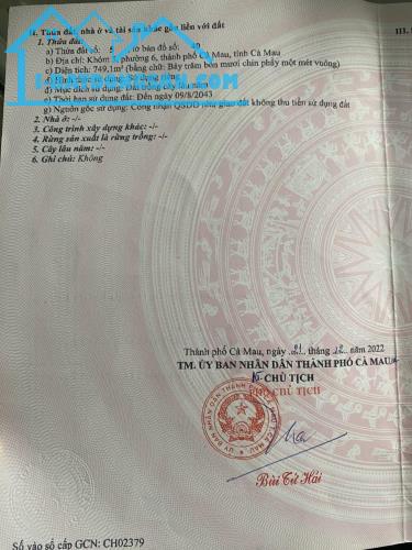 CHÍNH CHỦ BÁN NHÀ ĐẤT TẠI tại mặt tiền đường Lý Thường Kiệt Phường 6, Cà Mau, Cà Mau - 1