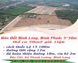 Bán Đất Bình Long, Bình Phước 5*30m thổ cư 50m2 giá 1tỷ6