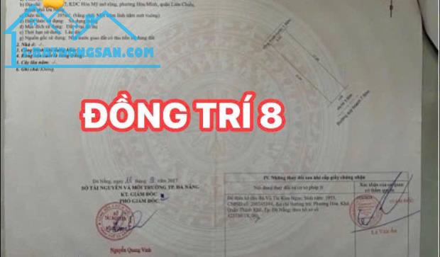 BÁN ĐẤT MT ĐỒNG TRÍ 8-HOÀ KHÁNH NAM-LIÊN CHIỂU