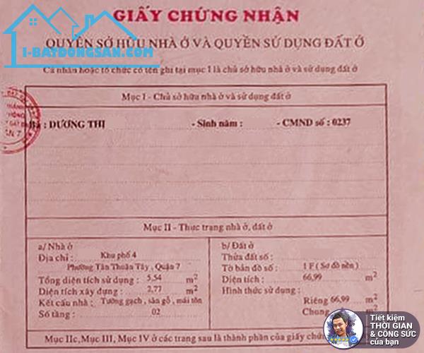 BÁN NHÀ HẺM LÂM VĂN BỀN QUẬN 7. HẺM 1 SẸC. 67M2. 4.2MX16M. NHÀ MỚI 3 PHÒNG NGỦ - 2