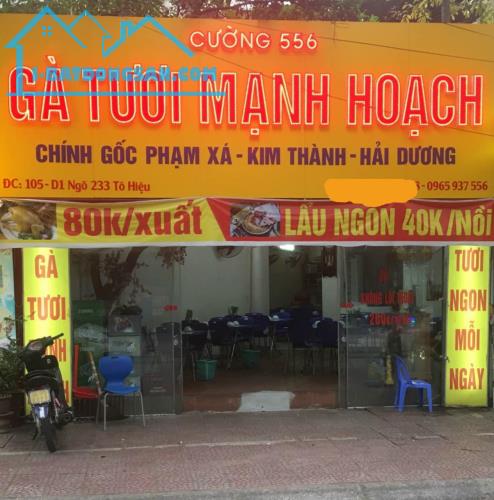 CẦN SANG NHƯỢNG NHÀ HÀNG QUÁN ĂN TẠI HÀ NỘI Tại phố Tô hiệu - Cầu Giấy - Hà Nội