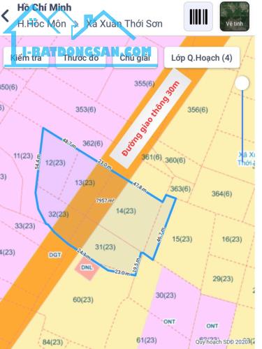 Đất MT Dương Công Khi HM, 7908m2, 70x130m, Đ.8m chỉ 4x tỷ