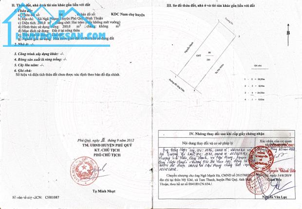 CẦN BÁN LÔ ĐẤT ĐẸP TẠI HUYỆN PHÚ QUÝ- BÌNH THUẬN