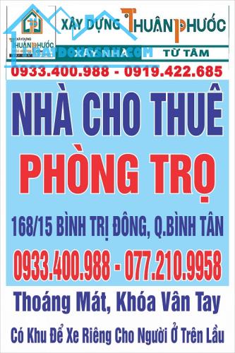 Chính chủ cho thuê phòng trọ giá rẻ tại 168/15 Bình Trị Đông, Bình Tân, TPHCM - 4