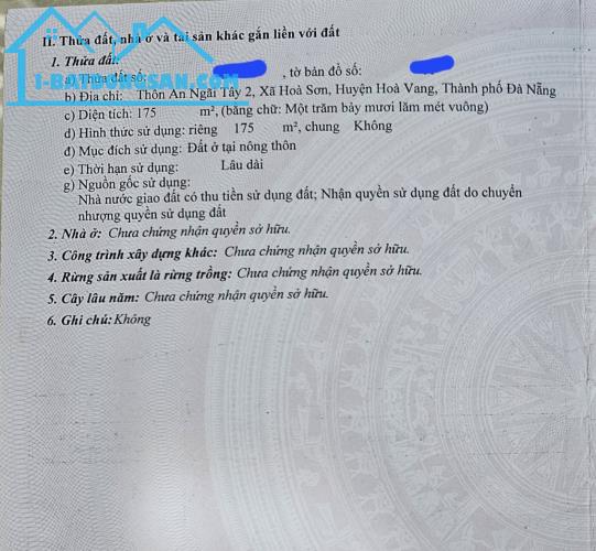 Cần Bán đất mặt tiền đường ĐT601 Hòa Sơn - Sát nhà hàng Hương Sen - 2