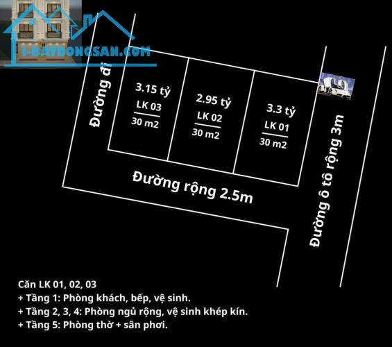 CẦN BÁN NHANH  3 căn nhà Diện tích 30m2 ; 4,5 tầng;  giá 2,9 tỷ tại quận Hà Đông, TP Hà - 3