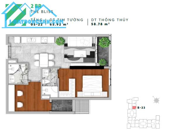 Căn hộ 2pngu 65m2 Urban Green 4ty113 đã gồm VAT - 1