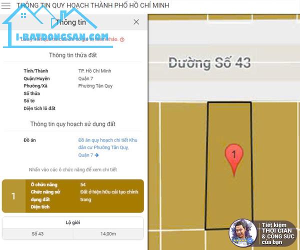 MẶT TIỀN KINH DOANH ĐƯỜNG SỐ 43, P.TÂN QUY. 8.2MX22.5M. NỞ HẬU. 4 TẦNG BTCT. MẶT ĐƯỜNG 14M - 4