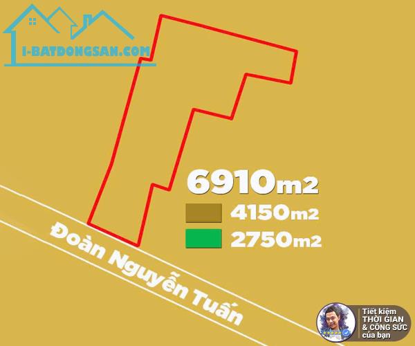 BÁN BIỆT THỰ CAO CẤP 6900M2, MẶT TIỀN ĐƯỜNG ĐOÀN NGUYỄN TUẤN. 4150M2 ĐẤT THỔ CƯ - 6