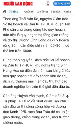 NGỘP_MẶT TIỀN BÌNH LONG_4.1x50 2 TẦNG_60TR/M2 BAO ĐẦU TƯ_KO VƯỚNG QUY HOẠCH - 1