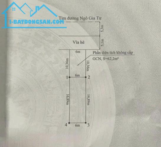 Bán nhà 3 tầng 101m2 vị trí đẹp mặt tiền 6m mặt đường Ngô Gia Tự, Hải An, Hải Phòng - 1