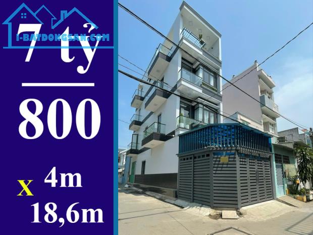 bán nhà dưới 8 tỷ nhà bè huỳnh tấn phát. dt: 4 x 18,6m, 3 lầu góc 2 mặt tiền hẻm xe hơi 6m - 5