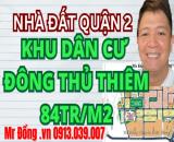 Chỉ 82tr/m2 KDC Đông Thủ Thiêm Rẻ nhất Quận 2, 6x20 8x22 15x20 Xây Hầm + 4 Tấm Quá Đã