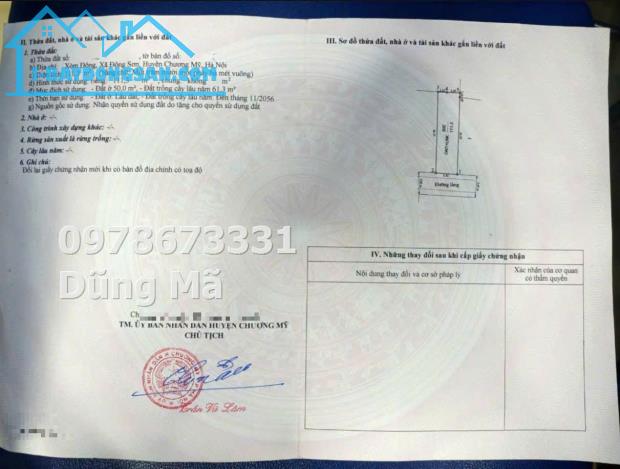 SIÊU PHẨM ĐẦU TƯ GIÁ RẺ GẦN CHỢ D/T:111,3M TẠI ĐÔNG SƠN-CHƯƠNG MỸ - 1