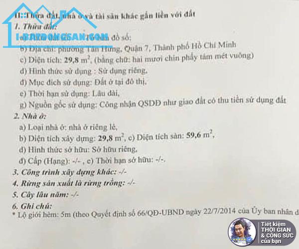 BÁN NHÀ TRẦN XUÂN SOẠN 34M2. 3.4MX10M. 2 TẦNG. NHÀ MỚI. HẺM 3M. SÁT HẺM XE HƠI 50M - 3