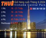 Thuê căn hộ Vinhomes Central ParkTh9.2024 – 68 Căn độc quyền, giá tốt nhất thị trường.LH