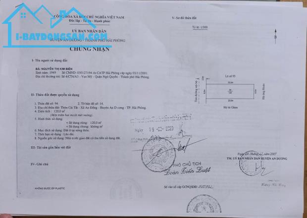 nhà mặt đường Cái tắt , an đồng , an dương