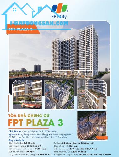 TIN VUI CHO CÁC NHÀ ĐẦU TƯ! FPT PLAZA 3 CHÍNH THỨC ĐỦ ĐIỀU KIỆN MỞ BÁN!🏠 - 1