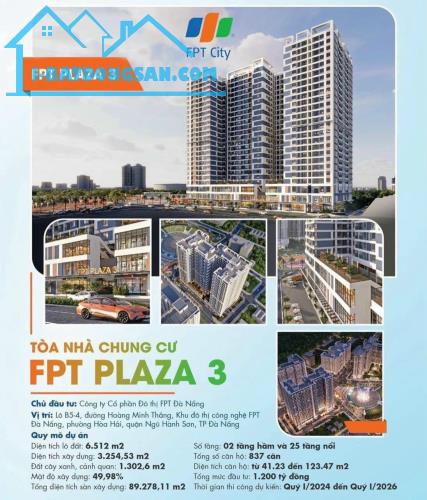 Fpt PLaza 3 - Cơ hội để An cư -lạc Nghiệp tại Thành Phố đáng Sống