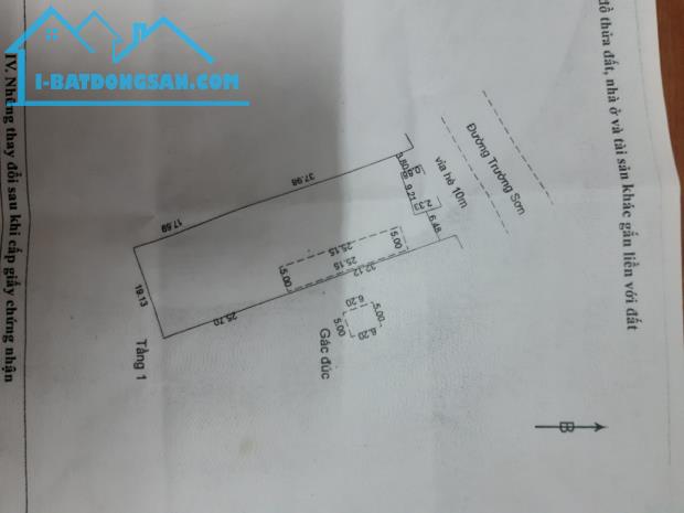 Bán đất lô 1075m2 mặt tiền đường Trường Sơn, Hòa Thọ Tây, Gần đường dẫn lên Cao Tốc