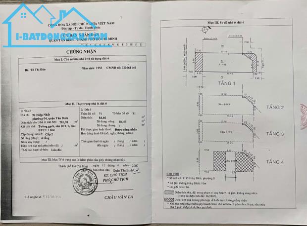 BÁN NHÀ HAI MẶT TIỀN ĐƯỜNG HIỆP NHẤT, PHƯỜNG 4, QUẬN TÂN BÌNH, TP HCM, GIÁ LÀ 22.5 TỶ - 4