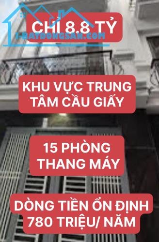 8.8 TỶ SỞ HỮU NGAY BĐS DÒNG TIỀN 15 PHÒNG THANG MÁY SINH LỜI 780Tr/Năm