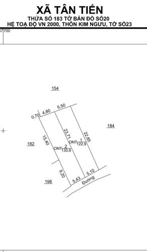 Chính chủ gủi bán  đất Tân Tiến 122m mặt tiền 5.5m đường oto giá đầu tư