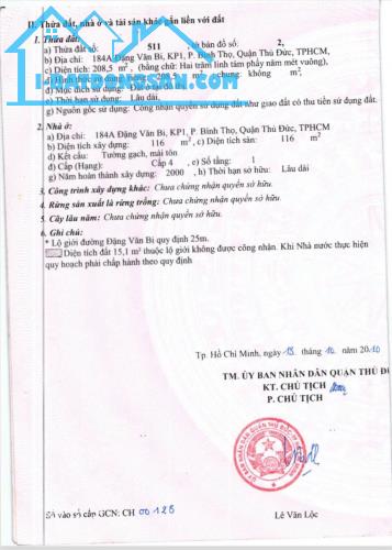 Bán nhà 184a Đặng Văn Bi, TP Thủ Đức 10x20m, 200m2, 2 tầng. Mặt tiền trung tâm TP Thủ Đức - 3