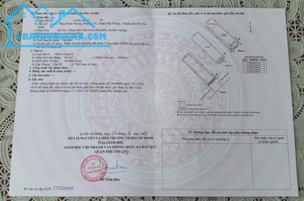 PHƯỜNG 1 PHÚ NHUẬN - MẶT TIỀN HẺM 6M KINH DOANH - 4 TẦNG BTCT VUÔNG VỨC - THU NHẬP 40TR/TH - 1
