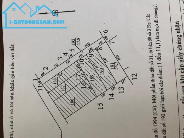 BÁN 55M2 ĐẤT ĐẠI CÁT - LIÊN MẠC - VÀI BƯỚC RA Ô TÔ TRÁNH, SÁT CẦU THƯỢNG CÁT, GIÁ 4.1 TỶ. - 1