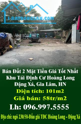 Bán Đất 2 Mặt Tiền Giá Tốt Nhất Khu Tái Định Cư Hoàng Long, Đặng Xá, Gia Lâm, HN - 5