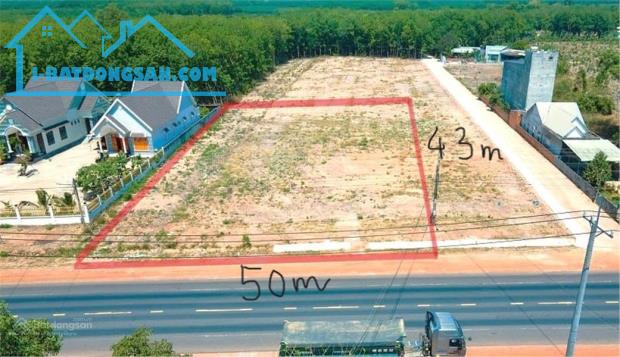 Bán gấp 2MT(50x43=2.250m2)full SHR TC,Sát trường chợ(cty PHÚ HÀO)960TR